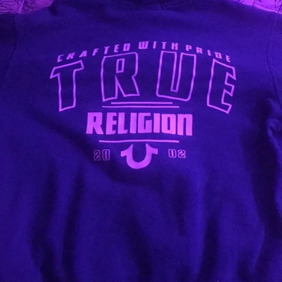 Blue true religion zip up for cheap!!!